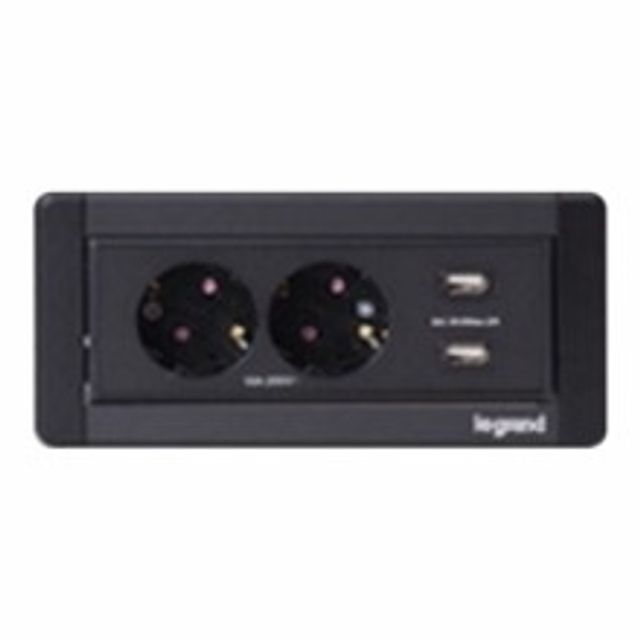 르그랑 사각 콘센트 2구 USB 2구 그라파이트