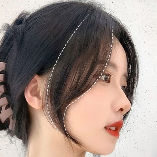 여성용 앞머리 가발 헤어피스 가르마 붙임머리 스타일링 제품