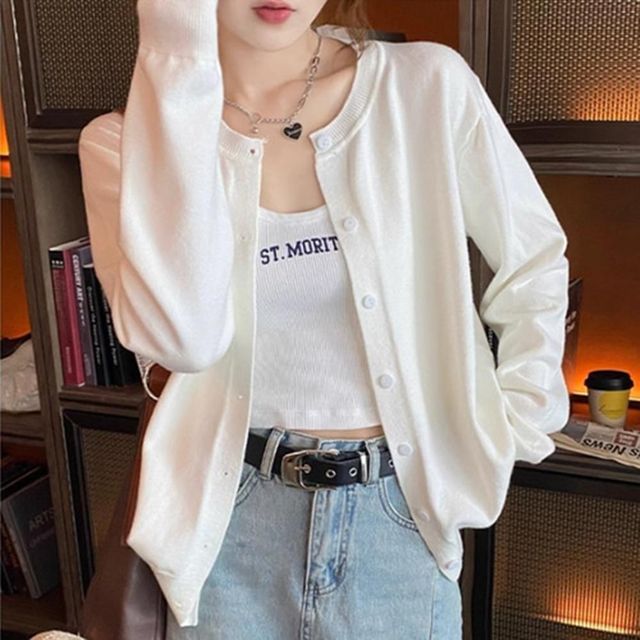 루즈가디건 롱니트 신상 카디건 니트 여성 오픈 숄