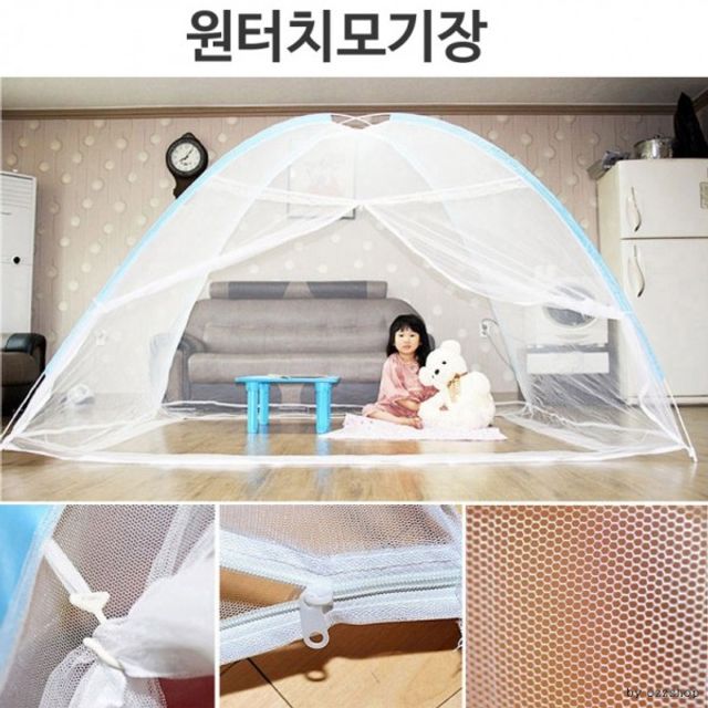 원터치 모기장 텐트, 침대용 방 모기장 240 200