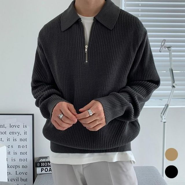 집업 무지티 무지 루즈핏 남자긴팔티 가을 남성의류