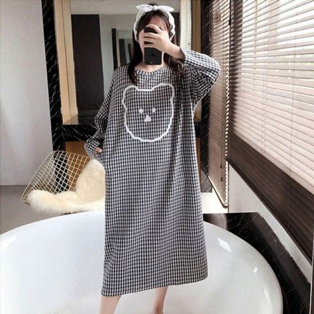 수면 체크 곰돌이 실내복 홈웨어 2color 파자마 잠옷