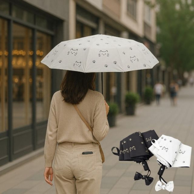 고양이 우산 양우산 접이식 가벼운