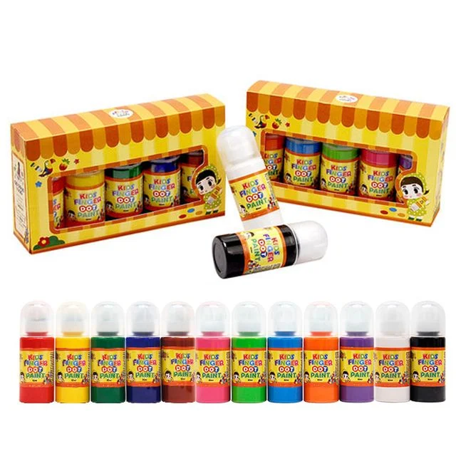 키즈 세트 도트 60ml 페인트 핑거 x 12색
