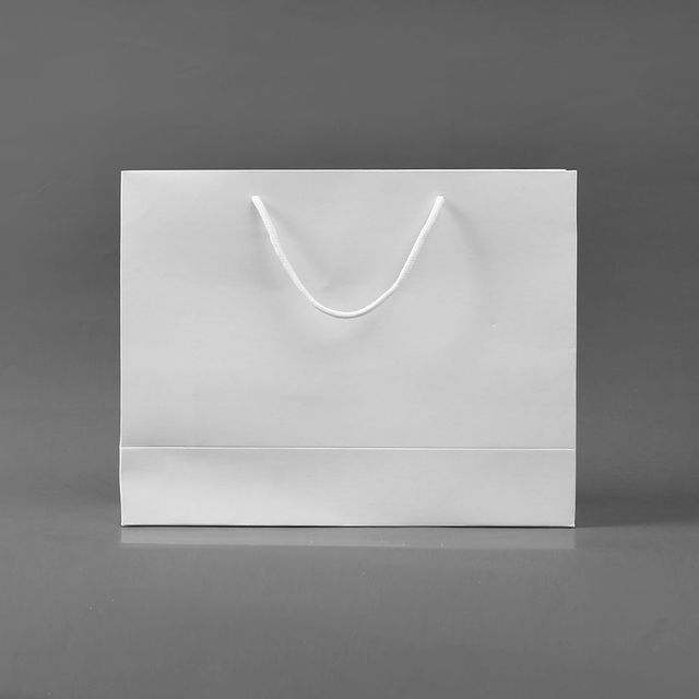 무지 가로형 쇼핑백(화이트)(40x30cm)종이쇼핑백