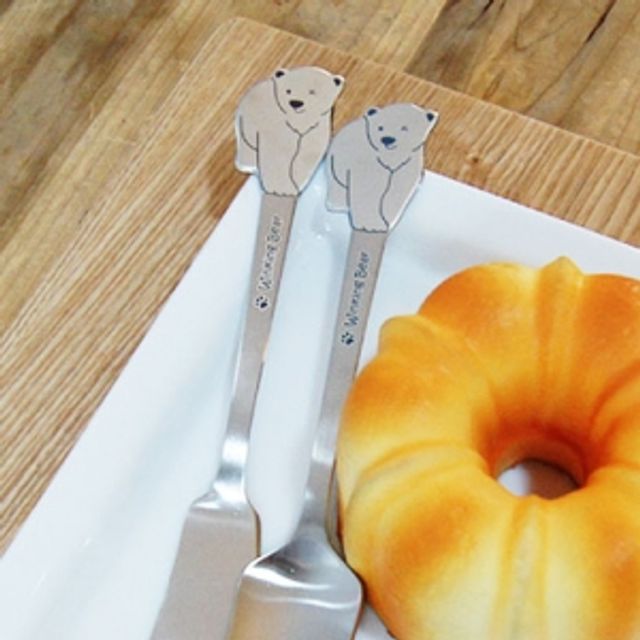 북극곰 버터나이프 아이스크림스푼 차스푼 커피스푼 세트