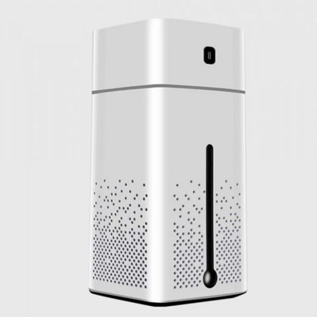 화이트 1리터 USB 큐브 초음파 가정용 가습기 무드등