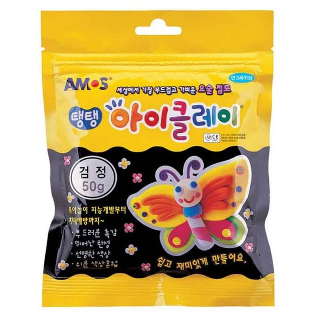 아이클레이 파우치 50g 검정 클레이공예 지점토공예 클레이만들기