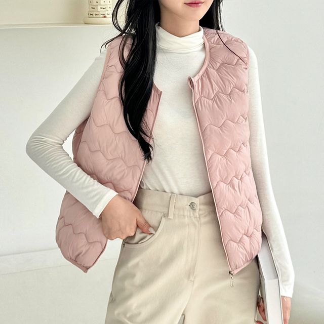 라피노 베이직 패딩조끼