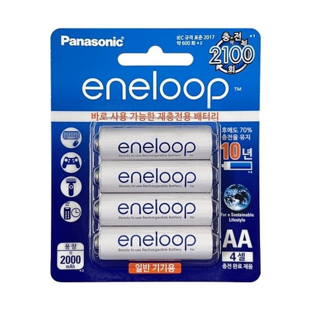 파나소닉 에네루프 충전건전지 AA BK-3MCCE 4개입  2000mAh