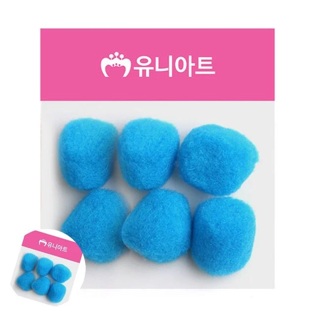 파스텔뿅뿅이 파스텔폼폼이 퐁퐁 40mm 파랑