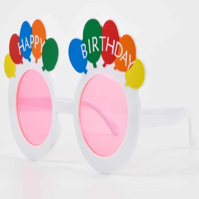 풍선 생일 안경 화이트 생일파티꾸미기 생일장식 파티선글라스 생일파티안경 웃긴선글라스