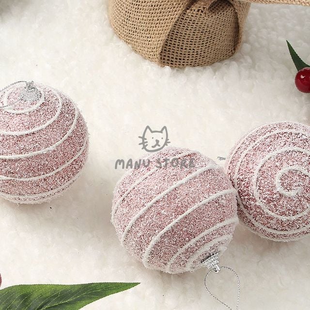 크리스마스트리장식볼 오너먼트세트 핑크블라썸 장식볼 3p세트 8cm