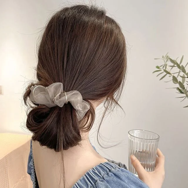 스크런치 헤어슈슈 리본끈 곱창끈 데일리끈 헤어