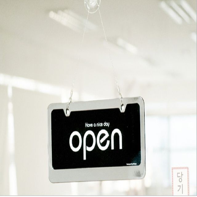 매장 OPEN/CLOSED (스텐/검정) 7802
