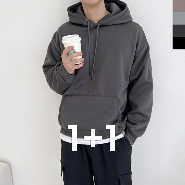 남성 후드티셔츠 남녀공용 캐주얼 방한 후드티