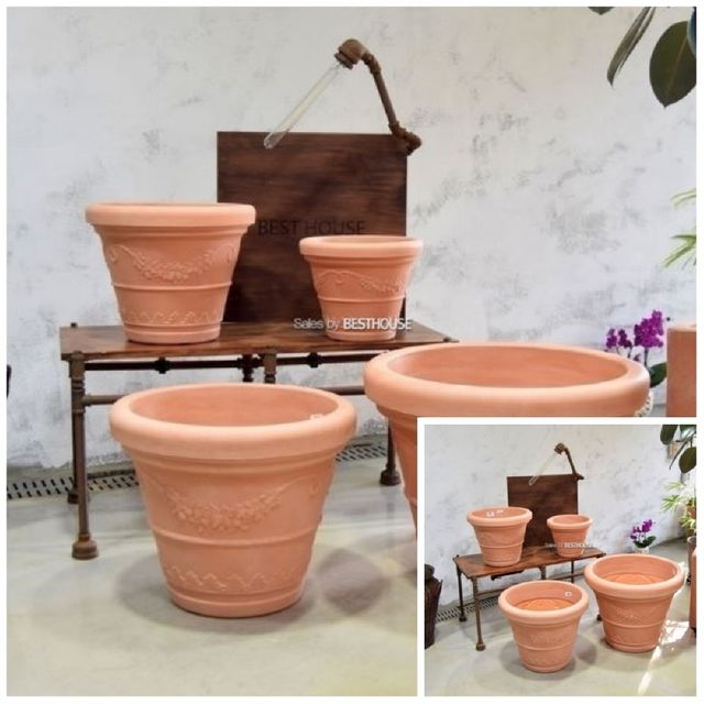 이탈리아 PE 대형화분 R260 60x48cm 홈가드닝 가드닝용품 정원용품 식물키우기