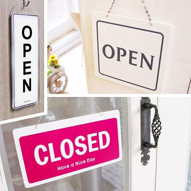오픈 오픈클로즈 OPEN CLOSED 팻말 포맥스 양면걸이