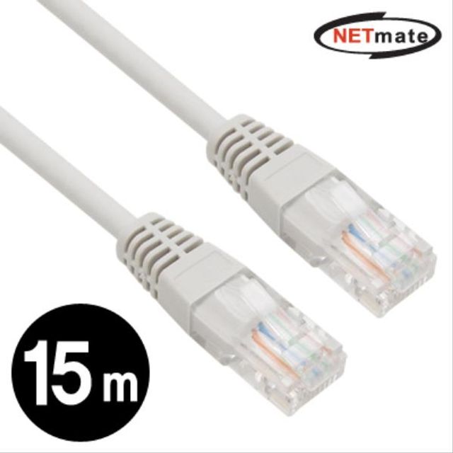 NETmate CAT.5E UTP다이렉트 케이블(그레이) 15m
