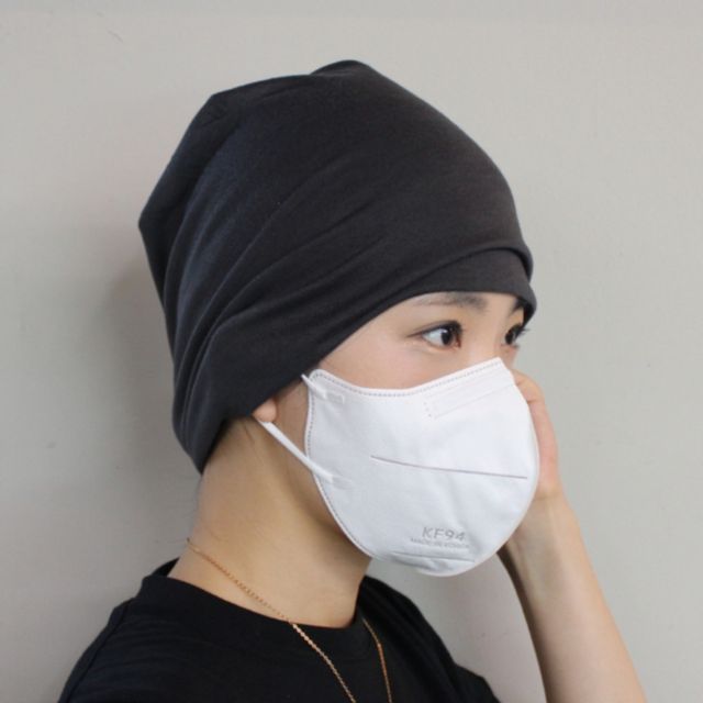 그레이 신축 비니 항암모자 헤어캡 항암 치료 모자 수