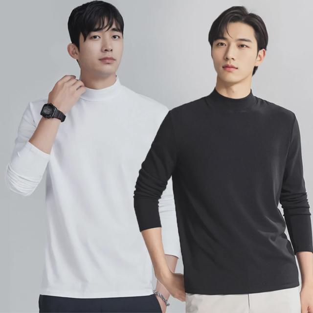 남성 반폴라 티셔츠, 기본 긴팔면티 레이어드 티