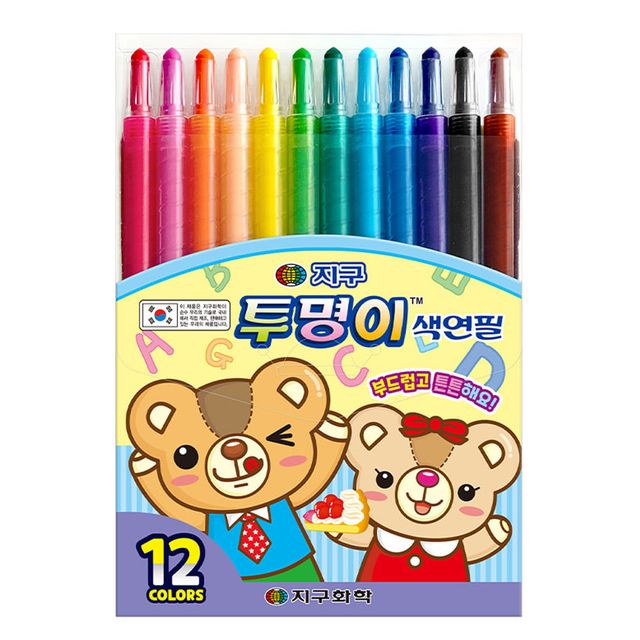 지구화학 투명이 색연필 12색 신학기 준비물