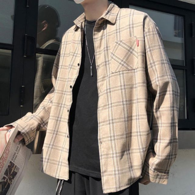 빅사이즈 단가라 남자셔츠 남녀공용 남자 루즈 무지