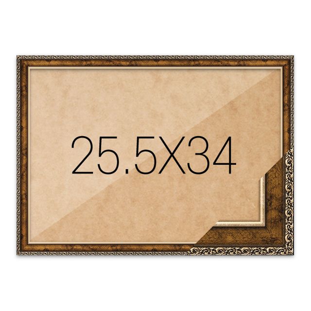 퍼즐액자 25.5x34 고급형 슬림 앤틱골드