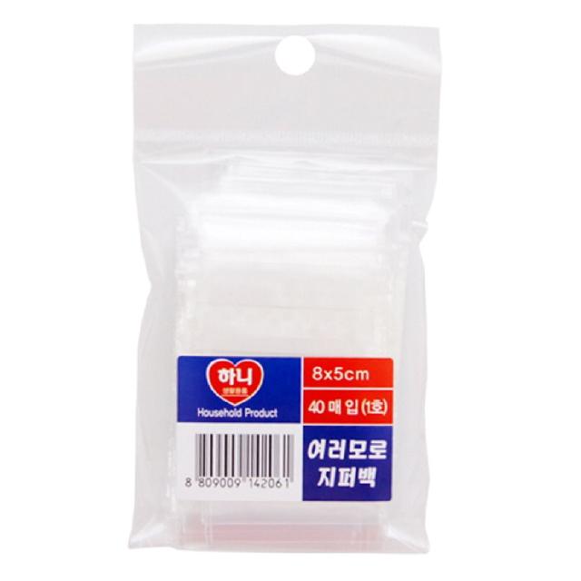 하니 여러모로 지퍼백 1호 40매입 주방 소모품