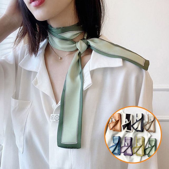 여자 다양한 색상 모조 실크 슬림 스타일 롱 스카프