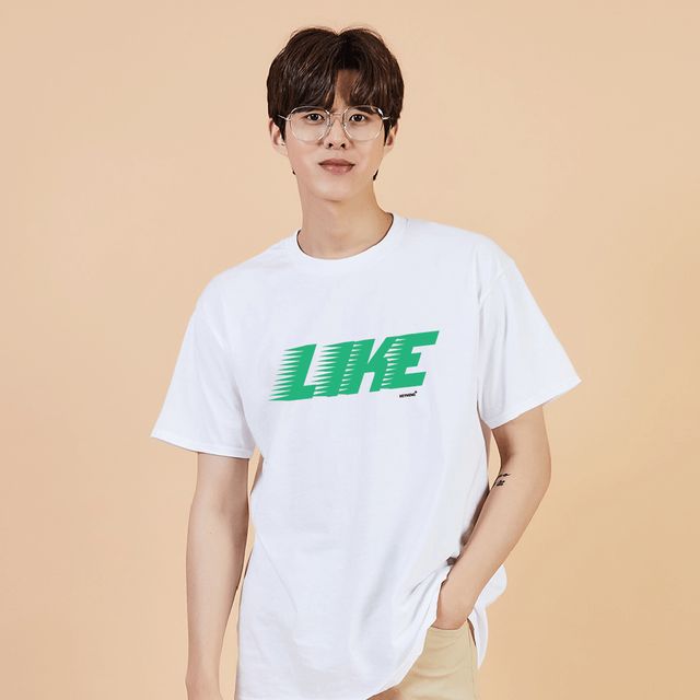 키밍 흰색 면티 커플룩 캐주얼 티셔츠