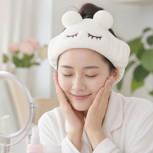 세안 헤어밴드 토끼 머리띠 화장 세안용 여성용 메이크업 관리용품