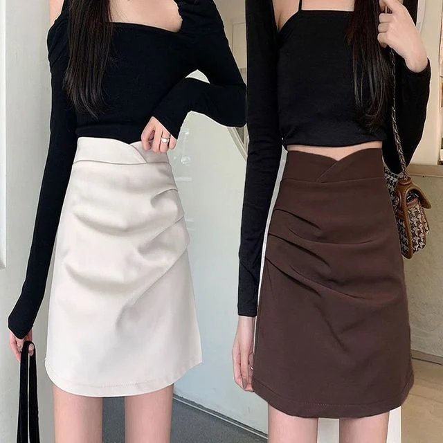 속바지 미니스커트 여자 치마 내장 짧은 튤립 A라인
