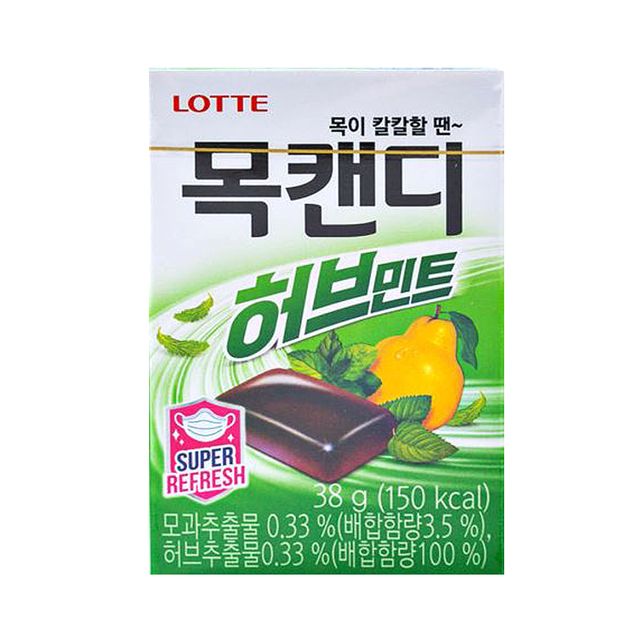 롯데 목캔디 허브민트 38g x 96개입