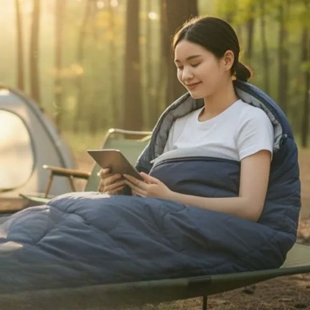 사계절 캠핑용 침낭 아웃도어 백패킹 침낭 휴대용 겨울용