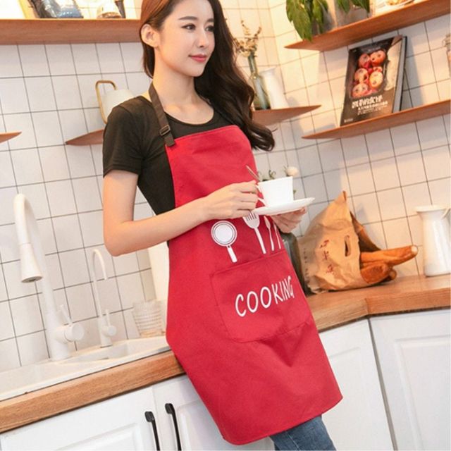 패브릭 쿠킹 주방 방수 앞치마 레드