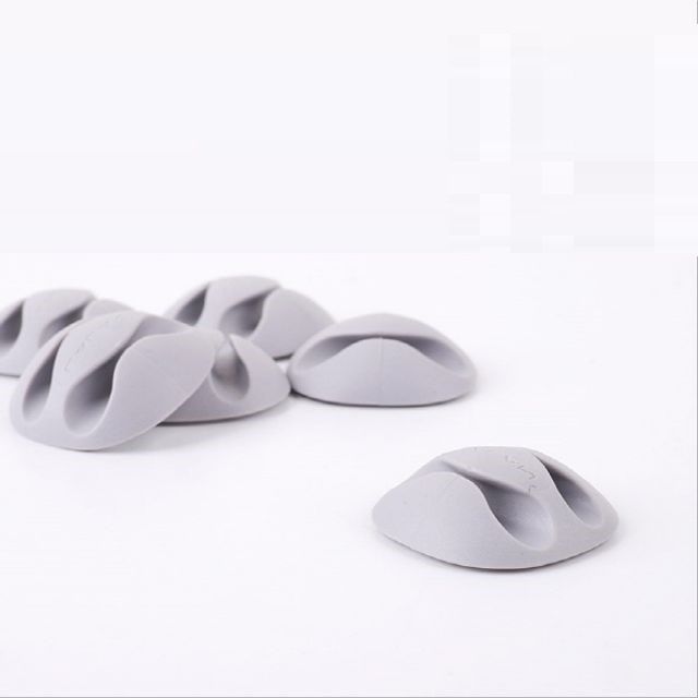 케이블 오거나이저 홀더형 6pcs Gray 케이블 정리 전