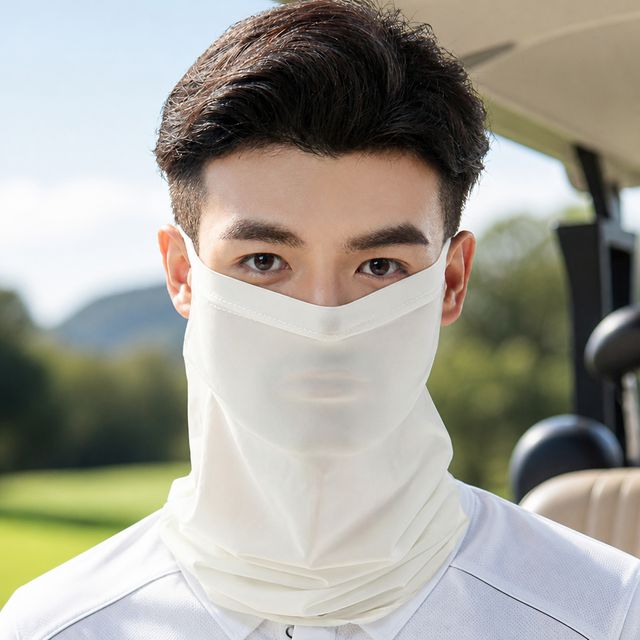 자외선 차단 쿨넥워머 골프 얼굴 가리개 귀걸이형 스카프