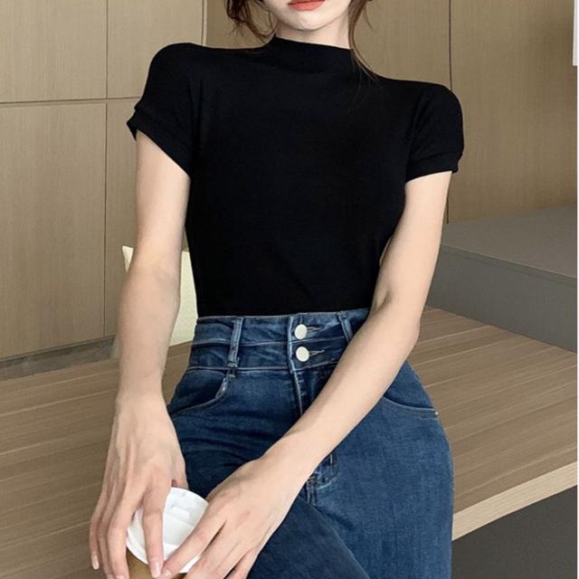 여성 글램핏 반폴라 반팔티 찰랑찰랑 여름 민소매티