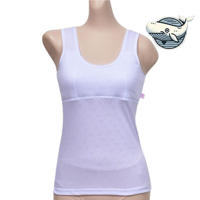러블리 하트 패턴 소녀 기본 나시탑 부드러운