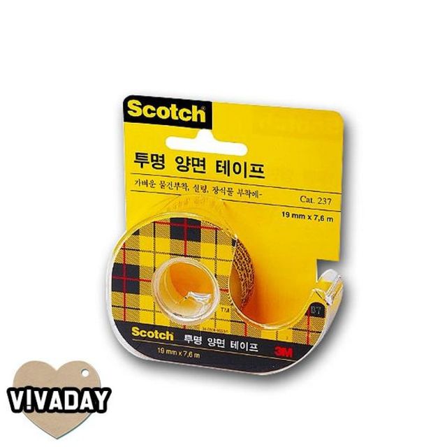 3M 투명 양면테이프 237D 18mmX7.6m