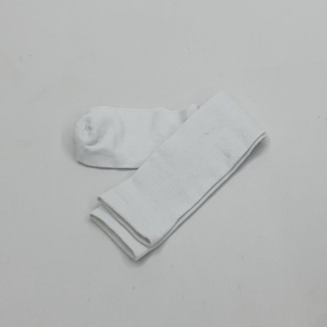심플 데일리 사계절 무릎길이 니삭스 화이트 롱스타킹