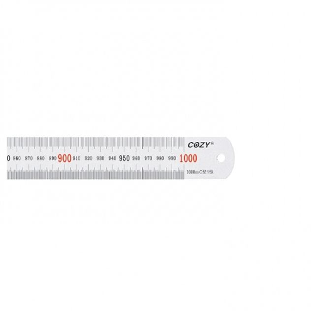 혜명몰 코지 10000 최고급 쇠자 1M 유광 CSRP-1000 - 개 (1개입) 판촉물자 아크릴자 자를 제작자 책갈피자