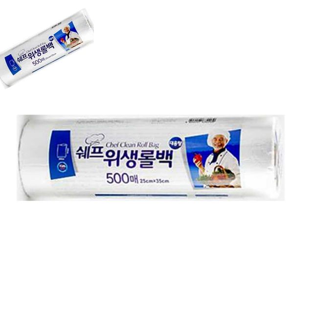 쉐프롤백 25cmX35cmX500매 주방비닐봉투 투명비닐봉투 투명위생봉투 업소용비닐봉투