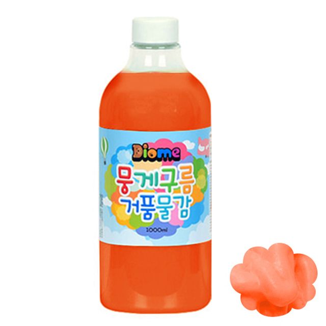 형광주황 낱색 리필 1000ml 미술놀이 거품물감
