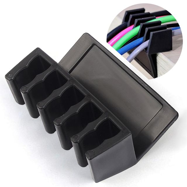 5구 선 정리 2P 케이블 전선 랜선 클립 USB 컴퓨터 TV
