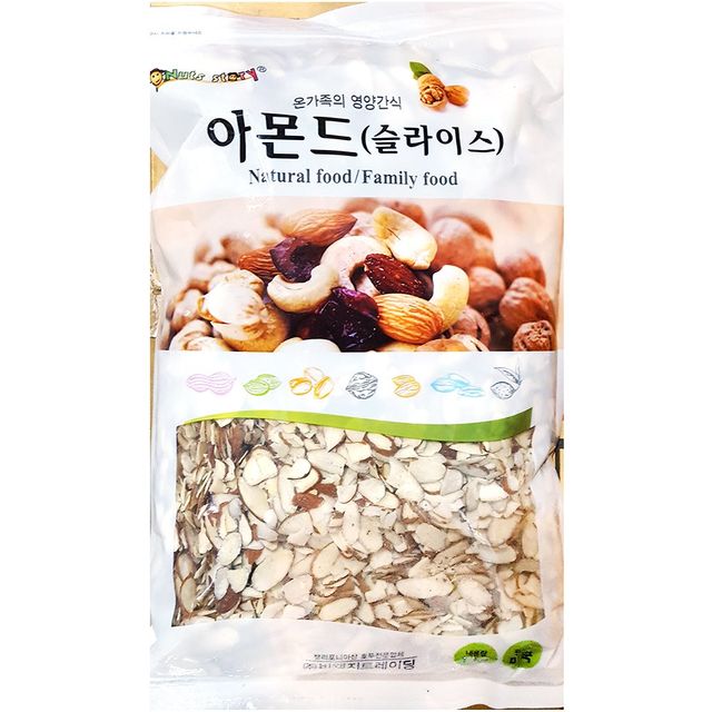 비앤지 아몬드 안깐 슬라이스 1kg 건과 견과류