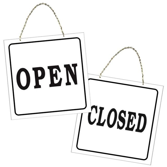 표지판 걸이용 양면 영업 안내 OPEN CLOSED U-8002