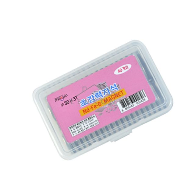 원형자석 네오듐자석 원형강력자석 MND 30 03 30Φx3.0T 1통40EA