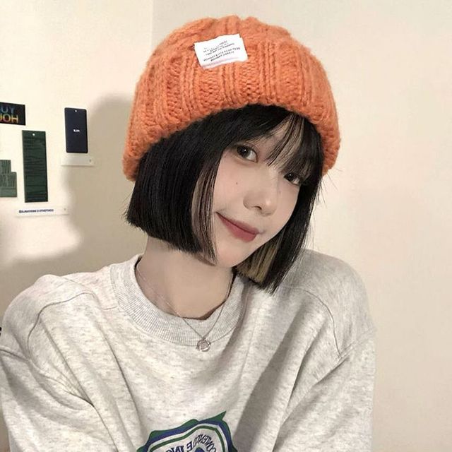 모자 니트 숏비니 남자 커플 잔솔 여자 가을겨울 골지